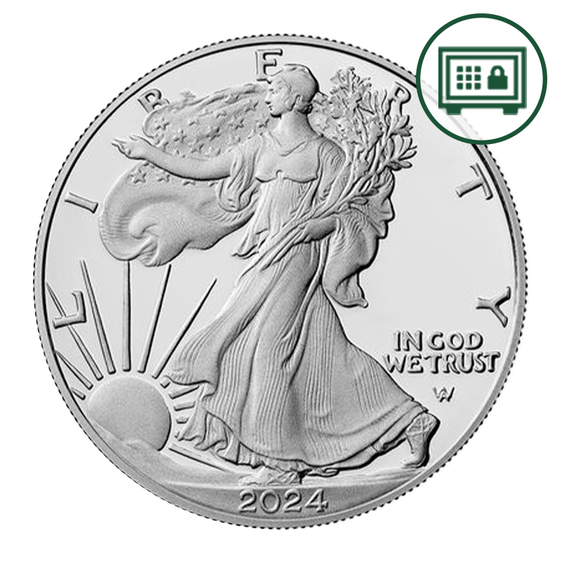 Image pour Pièce d’argent de 1 oz, Aigle américain (2024) - Stockage sécurisé à partir de Métaux précieux TD